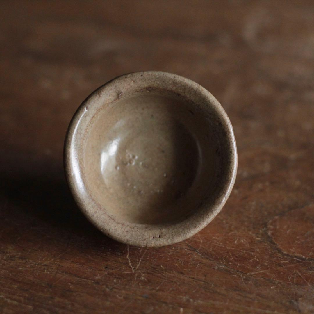 味のよい 灰釉 盃 ぐい呑み 酒器 古美術 古道具 アンティーク
