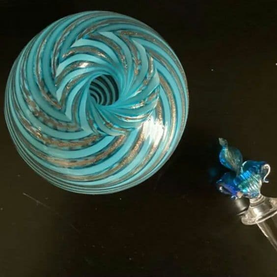 ベネチアンガラス　イタリア　大型　ムラーノガラス　ボトル H26cm