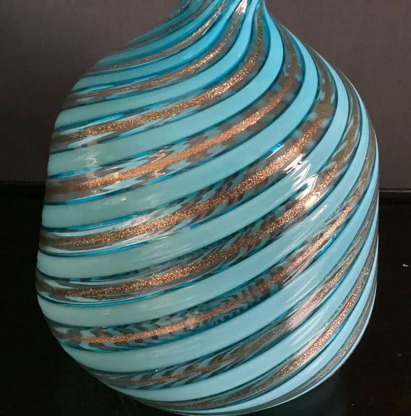 ベネチアンガラス　イタリア　大型　ムラーノガラス　ボトル H26cm