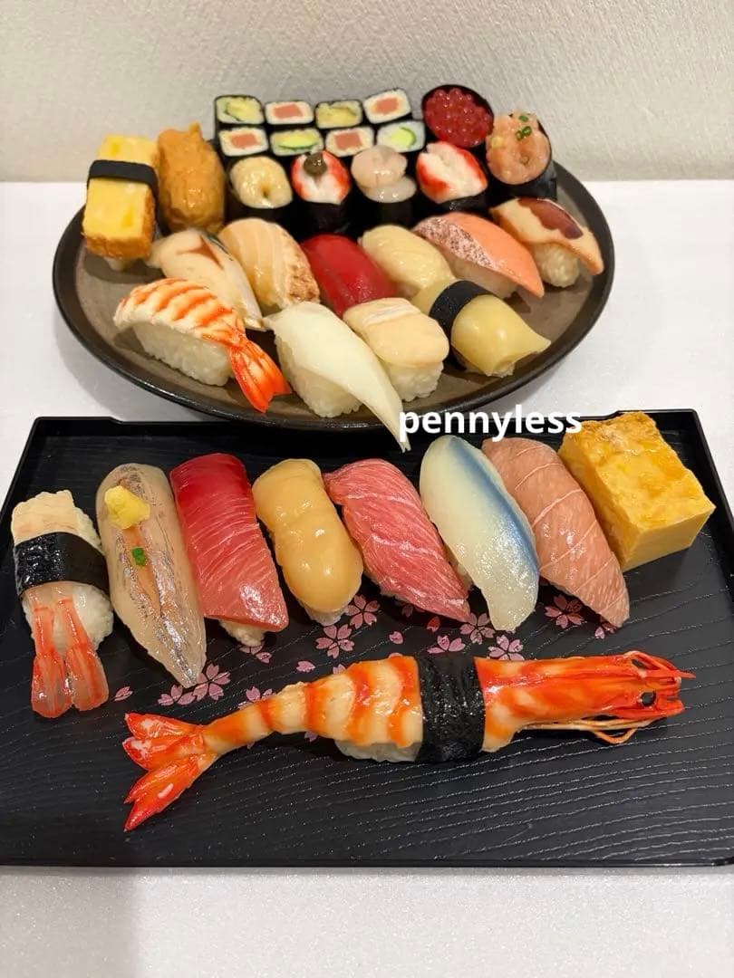 食品サンプル　実物大リアル寿司　35貫