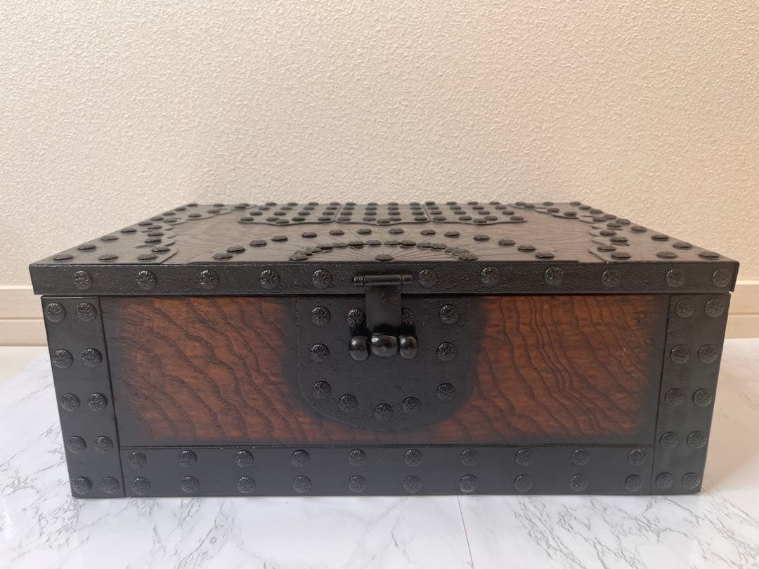 【新品】木製　欅材　千両箱　銭函　古民具　アンティーク
