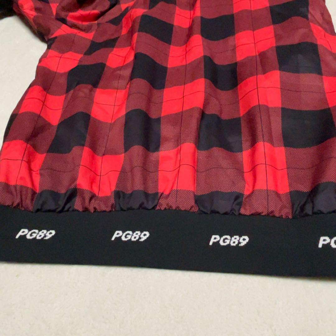 美品　近年　パーリーゲイツ　蓄熱裏地　スニード　ジャケット　チェック　レッド