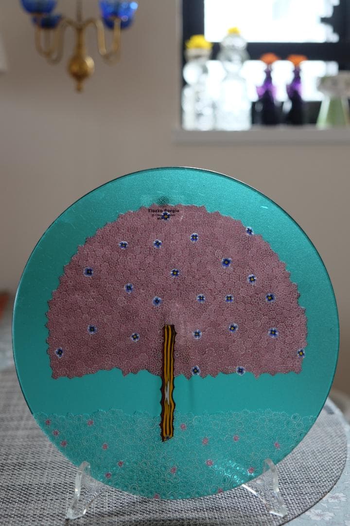 ベネチアンガラス プレート ガラス ムリーニ 江波冨士子/田子美紀/ミルフィオリ