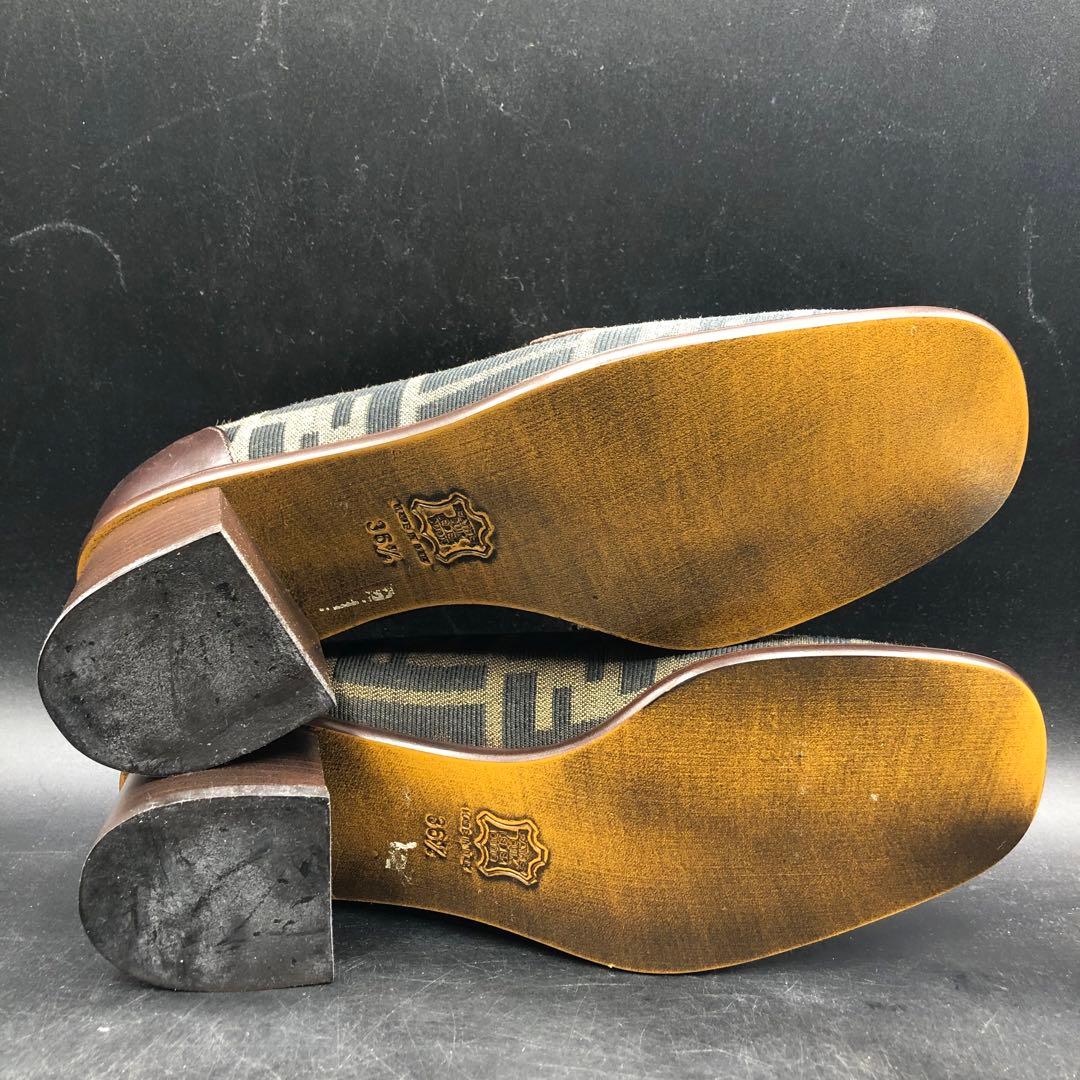 M.5097 イタリア製 FENDI フェンディ 箱付き ズッカ柄 ローファー