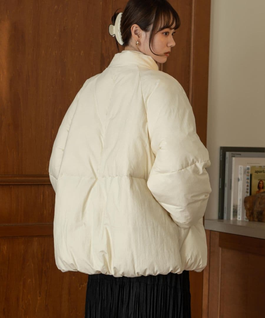 hinari ヒナリ 中綿リボンミドルコート