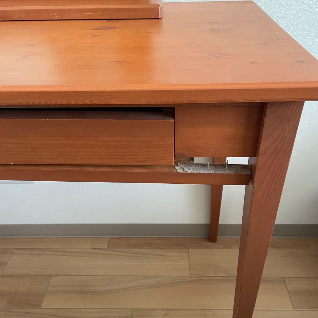 ドレッサー①※机のみ 鏡台 木製 パイン材 850×425×710