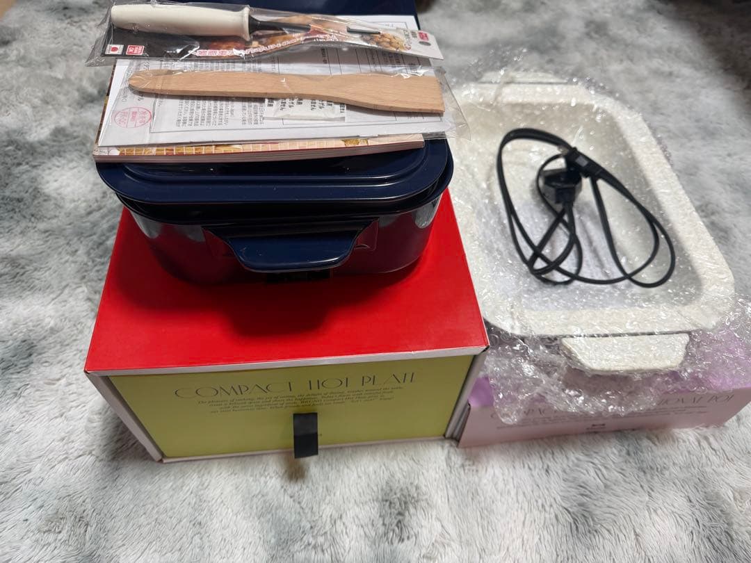 美品　BRUNO コンパクトホットプレート セラミックコート鍋セット 箱入り