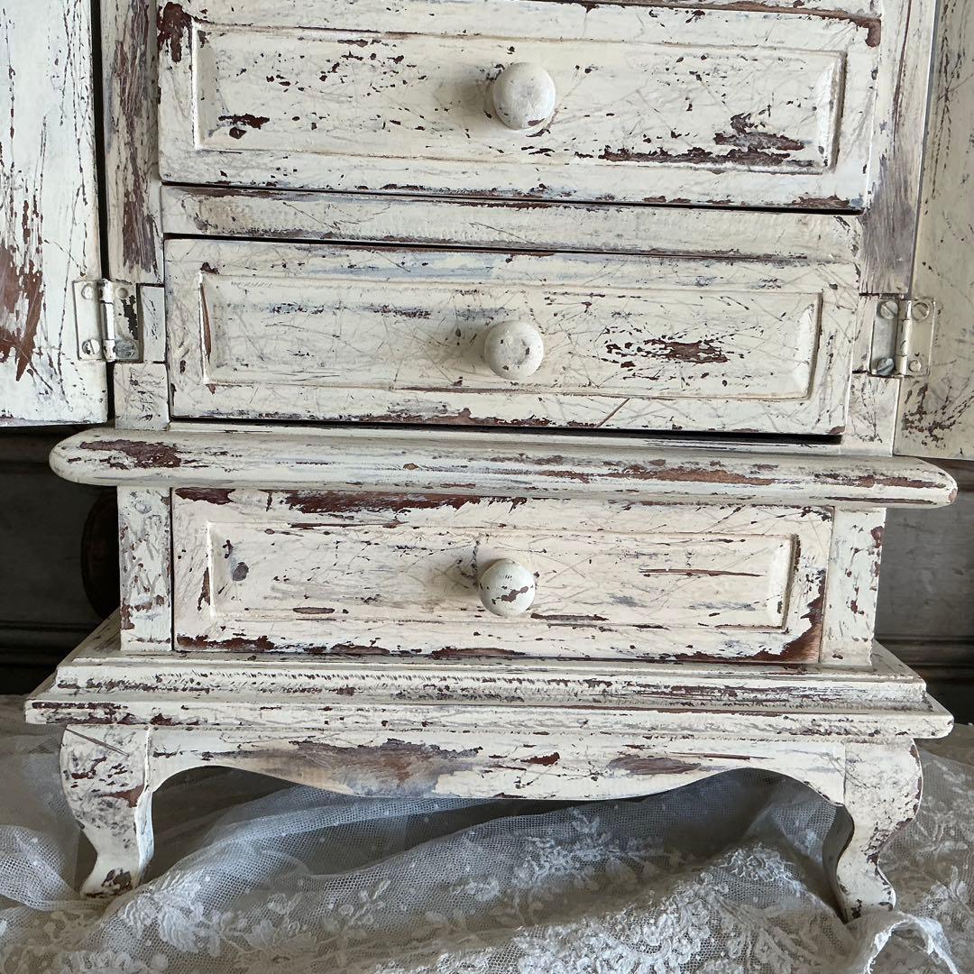 フランスアンティーク　ドール用　ドロワー　チェスト　ワードローブ　ジュエリー