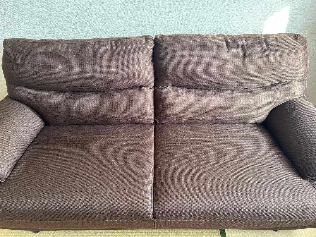 ニトリ/キャッツ3 2人用　3人用ソファ/ブラウンソファ