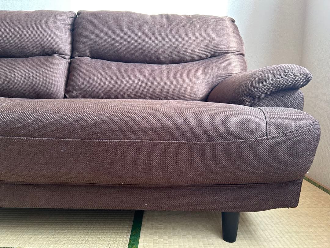 ニトリ/キャッツ3 2人用　3人用ソファ/ブラウンソファ