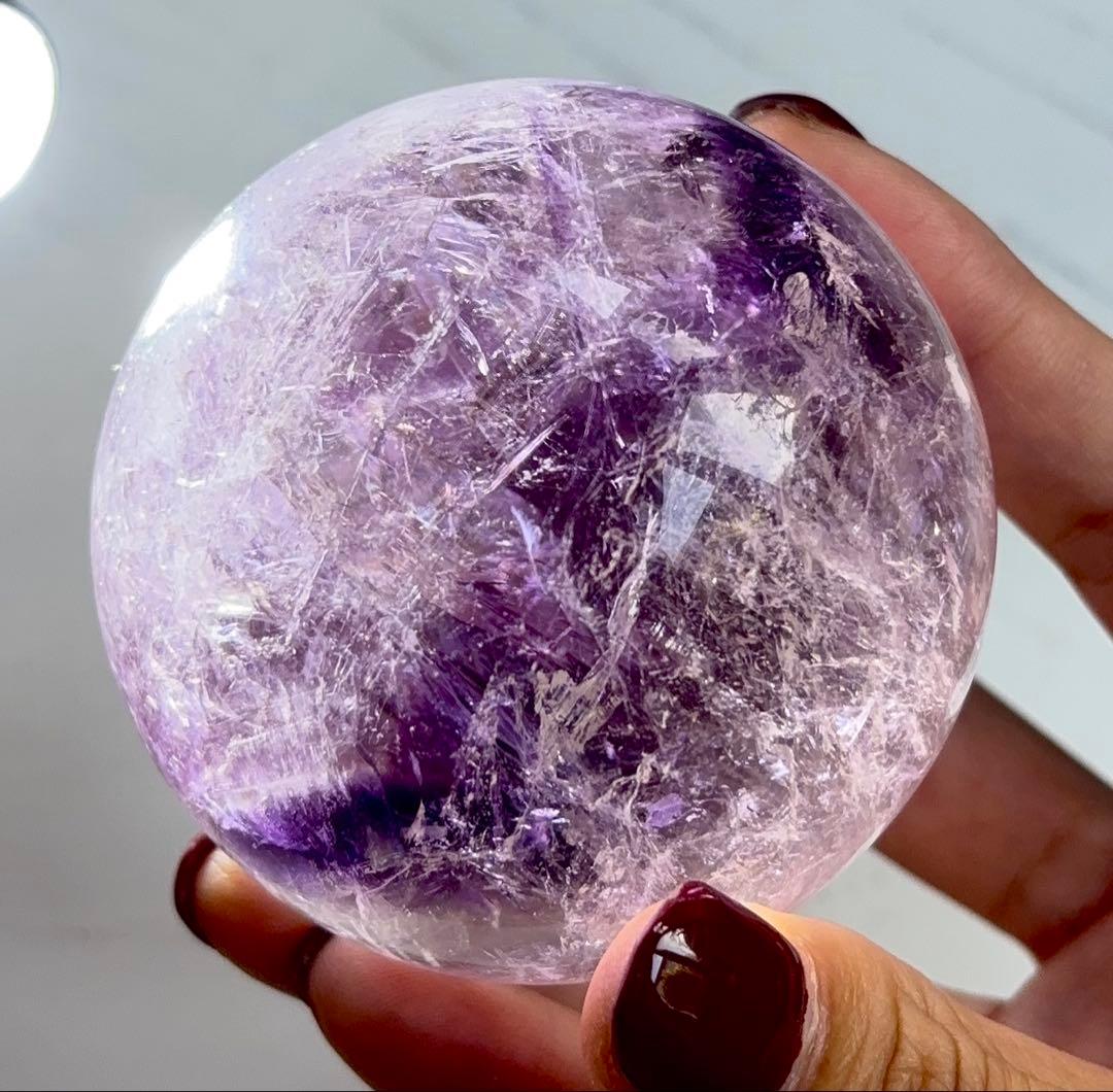 《希少》ファントムアメジスト　トラピッチェ　スフィア　丸玉