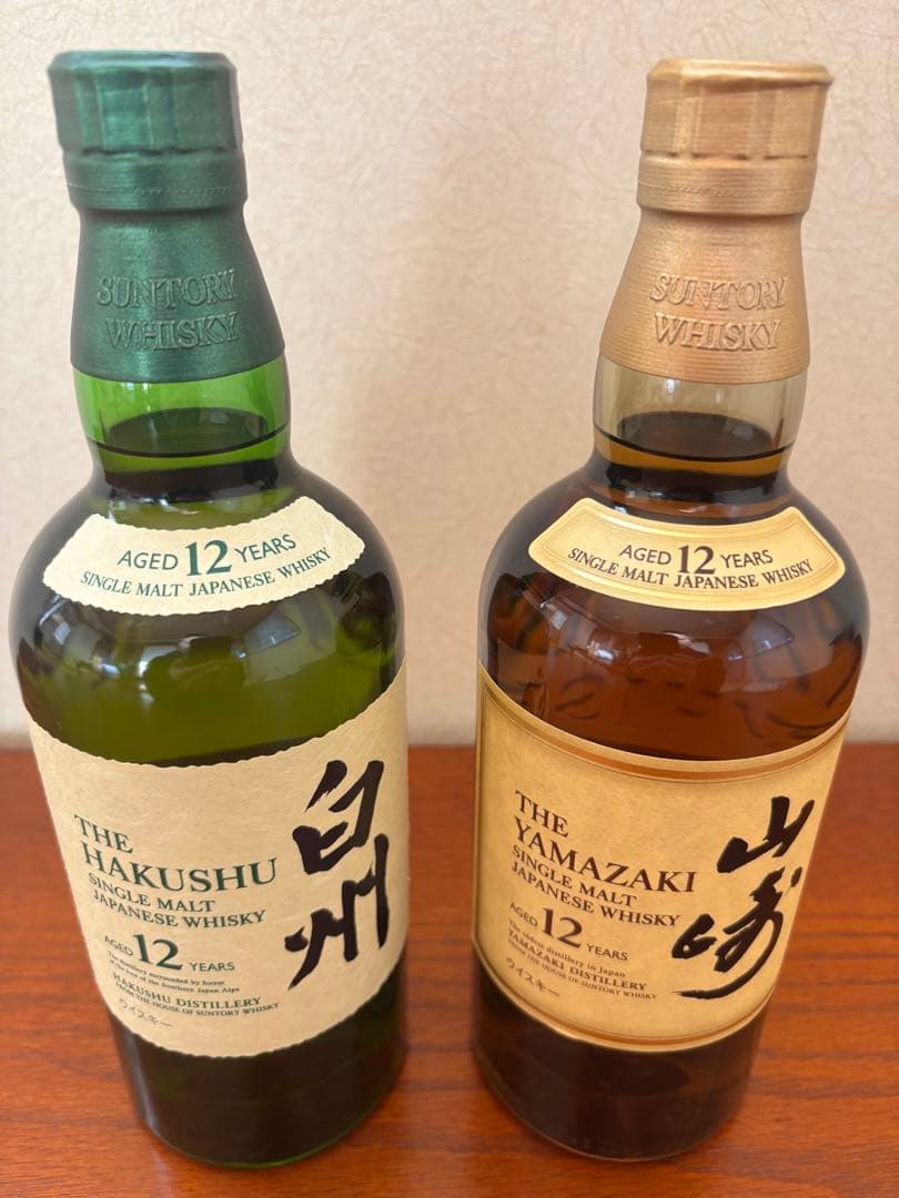 山崎18年1本　白州18年1本　山崎12年1本　白州12年1本セット
