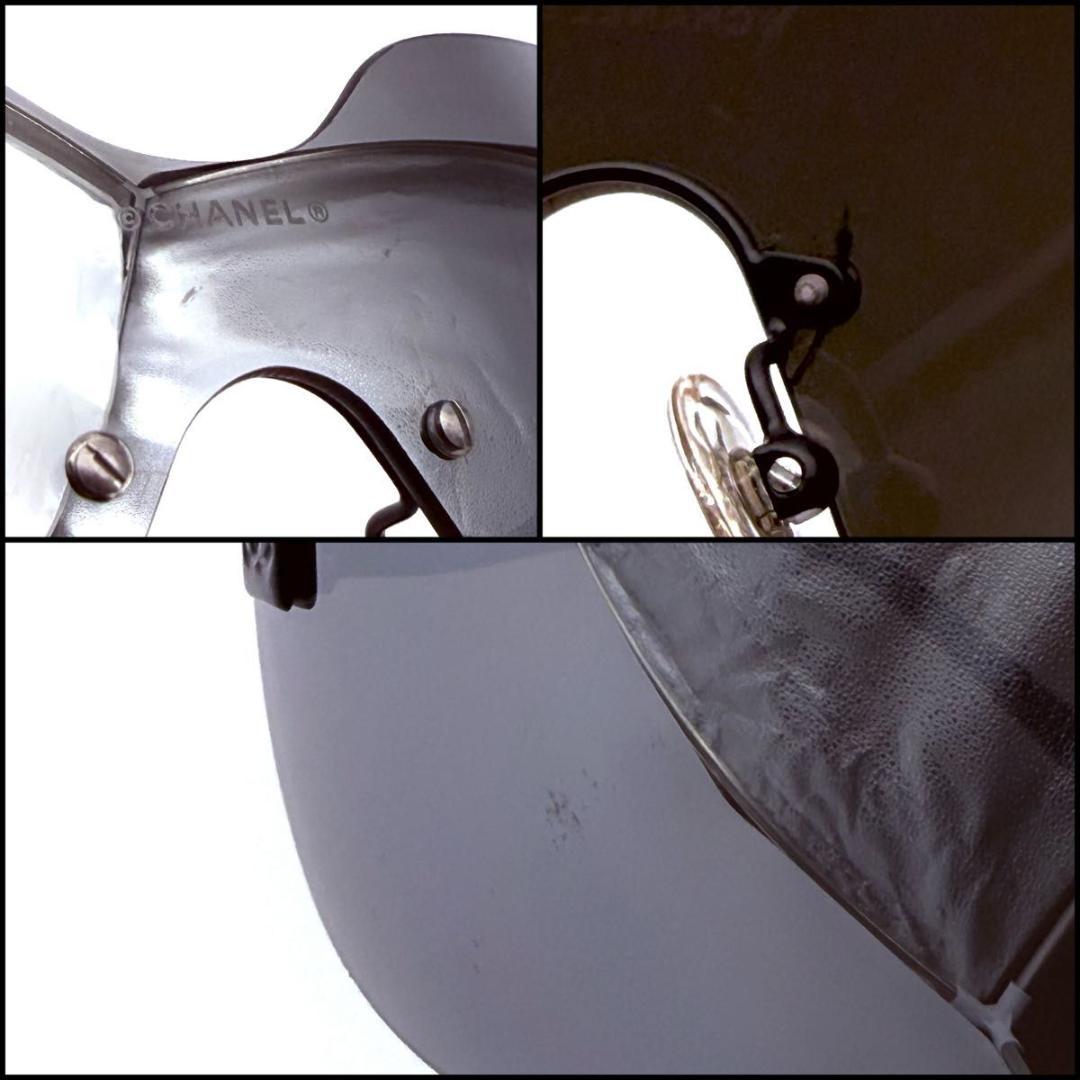 CHANEL シャネル　シールドレンズ　サングラス　ココマーク　リムレス