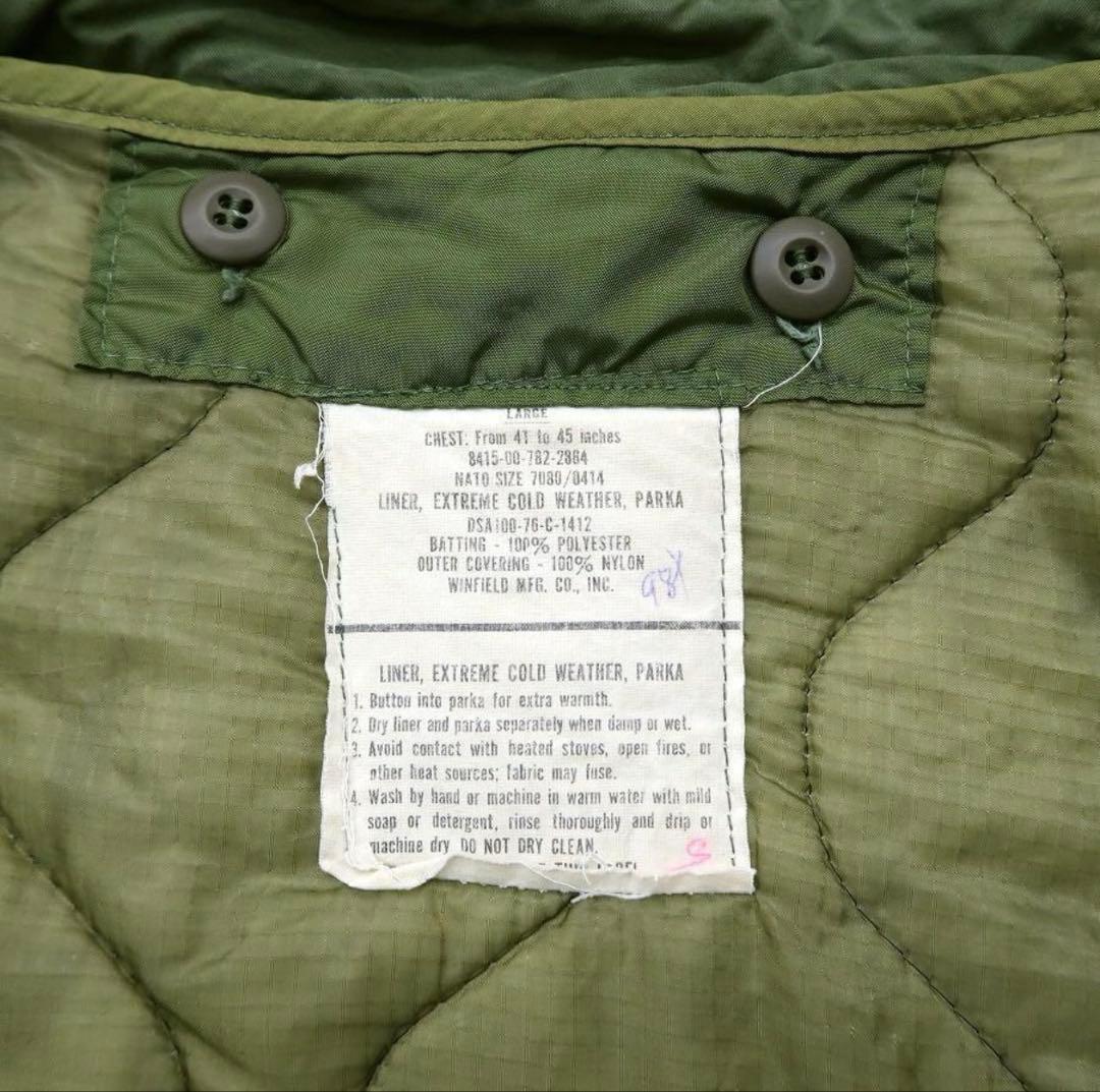 程度良好 L 1983年 米軍実物 M-65 モッズコート ライナー付き