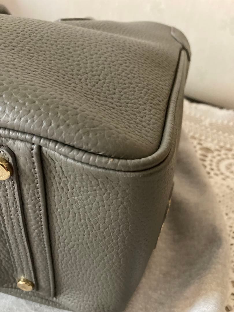 ADMJ グレー レザー バッグ