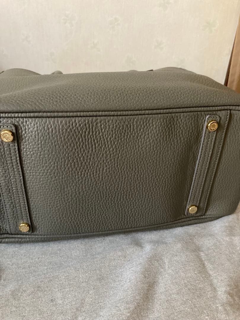 ADMJ グレー レザー バッグ