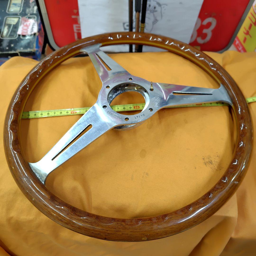 ナルディ・ウッド アルミ 3本スポーク ステアリングホイール