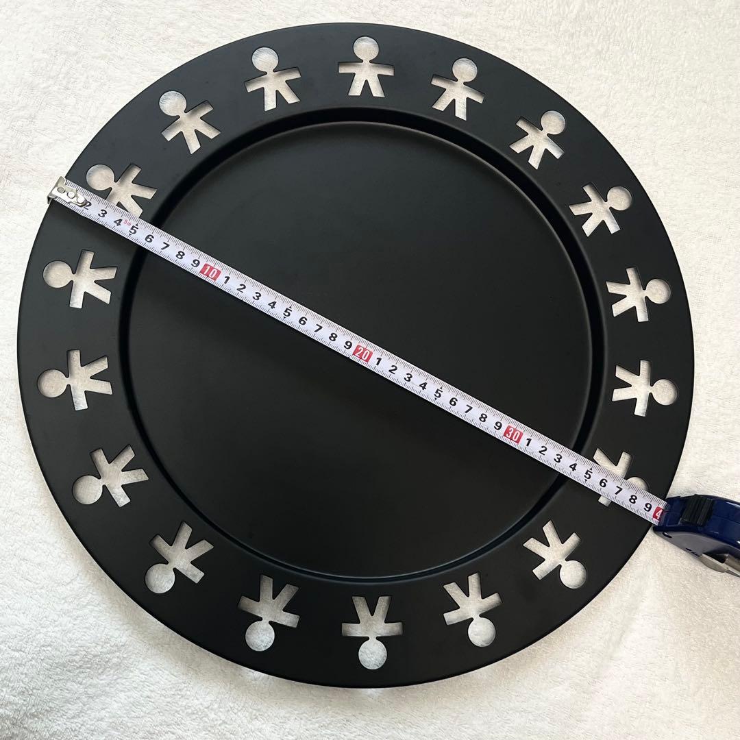 ❤️アレッシー♡ラウンドトレイ金属製黒色.径40♡未使用品