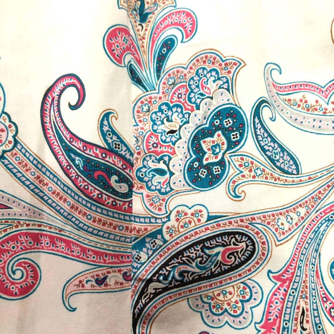 ETRO【38】エトロ　ペイズリー柄ブラウス　コットン混シャツ　ストライプ