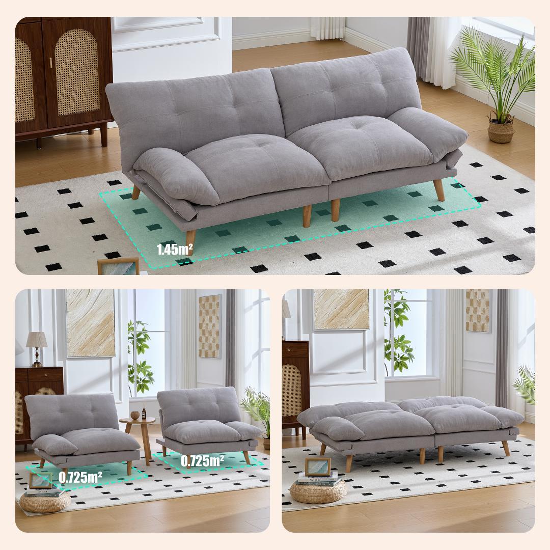 多機能ソファ、ソファベッド、2人掛けソファ、コンバーチブルソファベッドは、