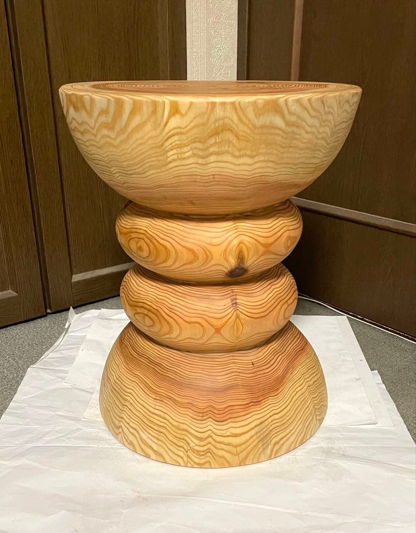 丸太　円筒型サイドテーブル　 スツール