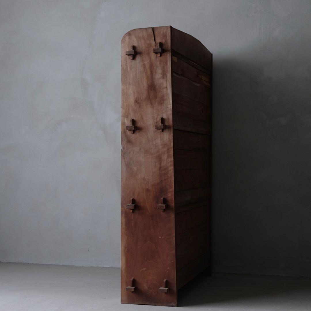 桜材 4段楔式本棚　陳列棚 収納棚 ブックシェルフ ラック 古家具 アンティーク