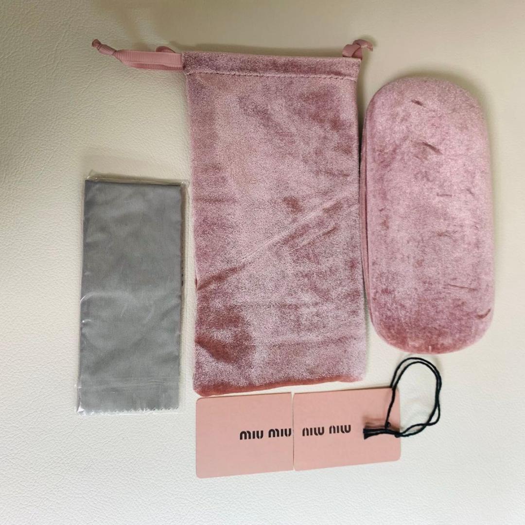 ミュウミュウ サングラス SMU69U べっ甲 柄 ラウンド ラインストーン