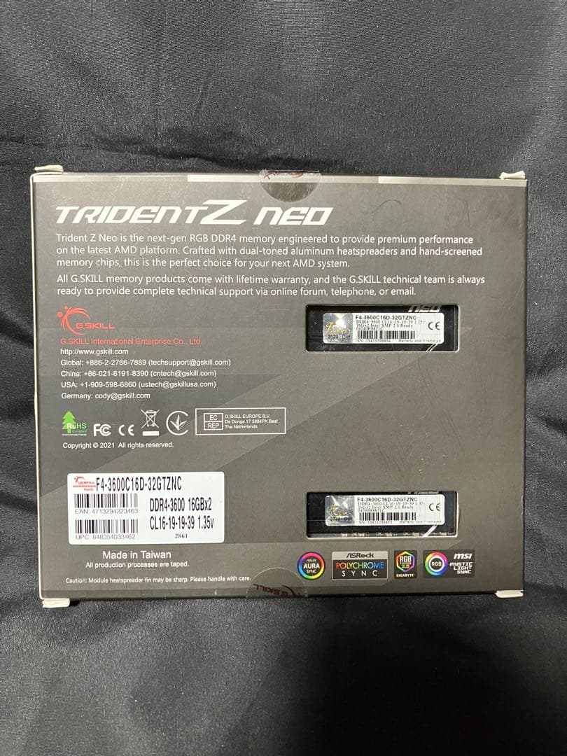 G.Skill Trident Z Neo DDR4-3600 16GB×2