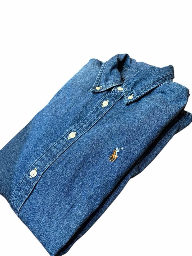 【未使用級✨】ポロラルフローレン即完売ダンガリーシャツデニムシャツマルチポニー