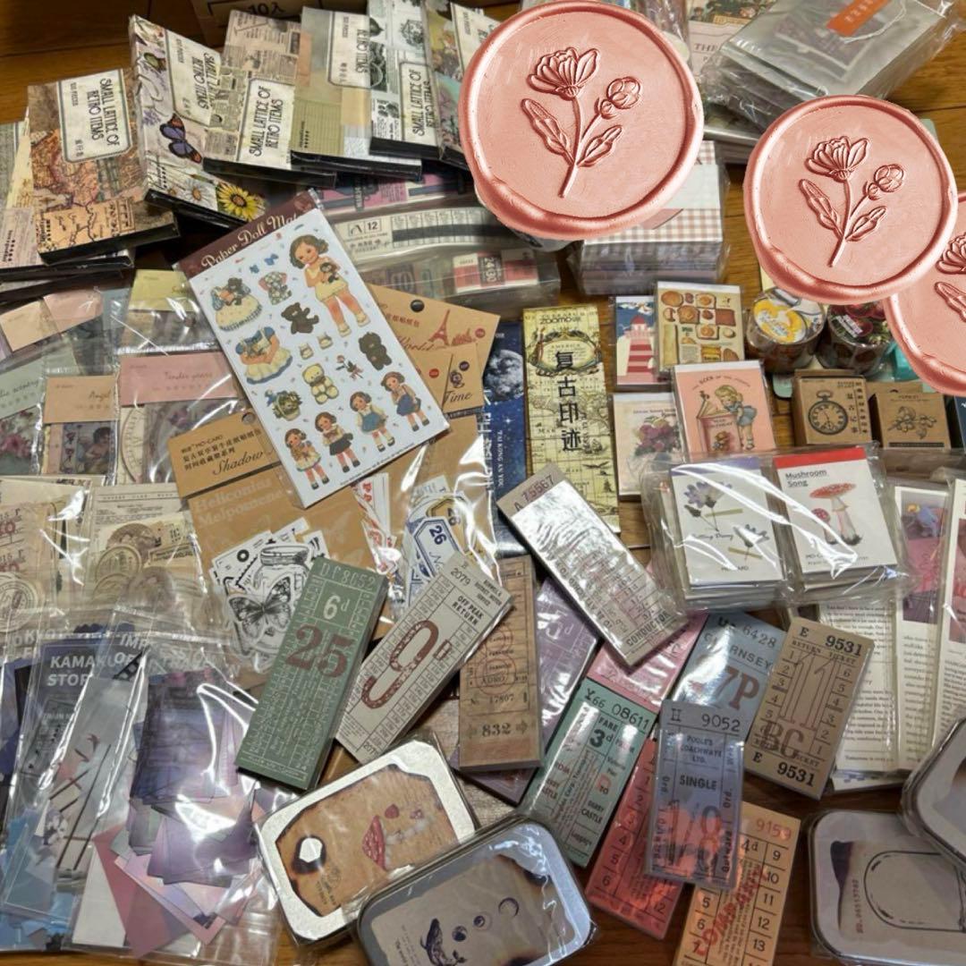 海外コラージュ素材紙 大量まとめ2★新品未使用