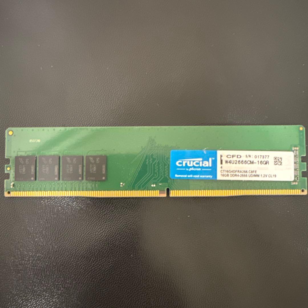 Crucial DDR4-2666 メモリ32GB（16GB×2）