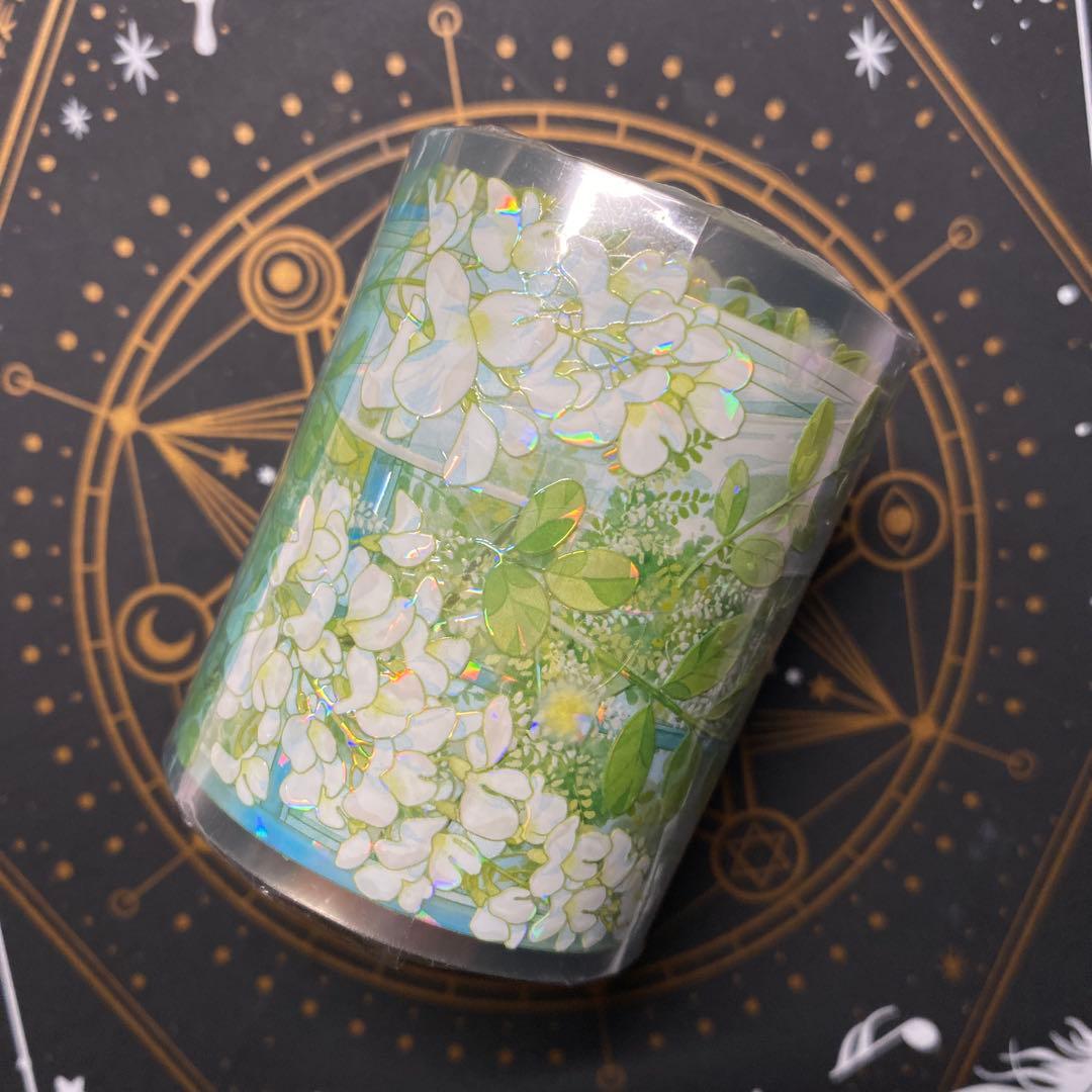 【I1】海外　10m巻　貝殻光マスキングテープ　人物系/お花系/装飾背景系