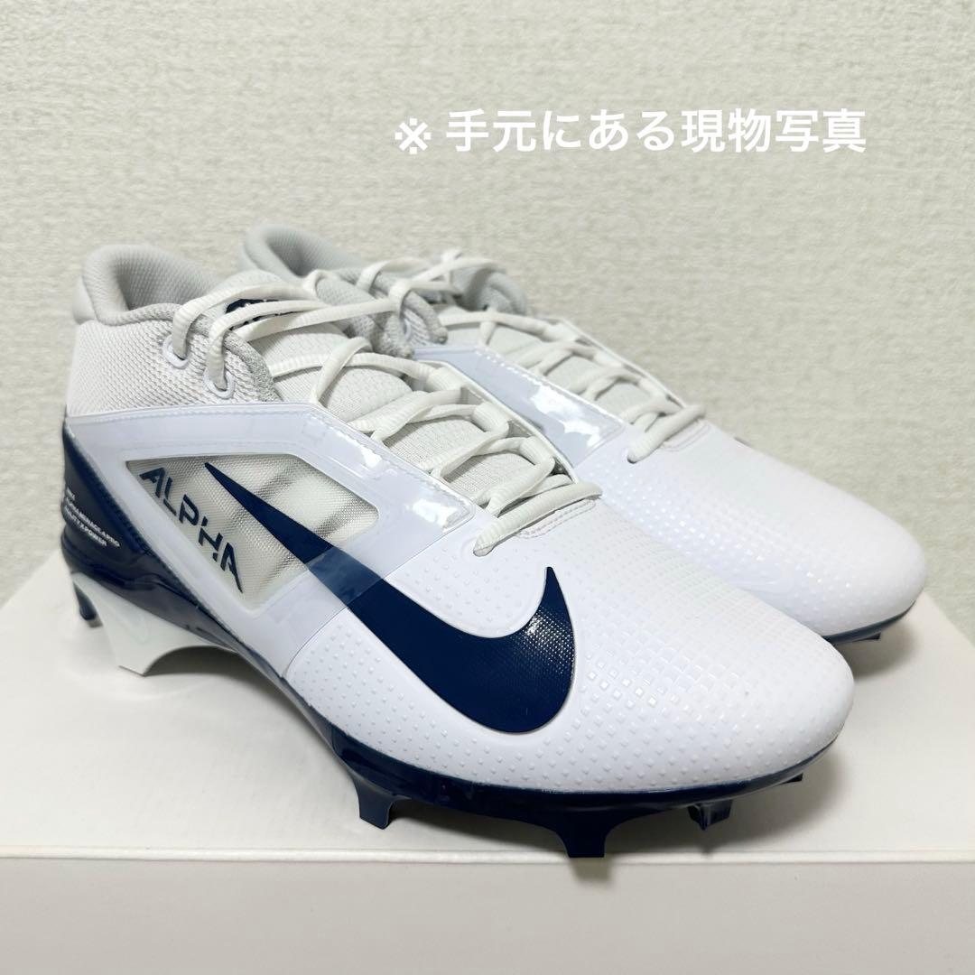 ナイキ 30 アルファメナス プロ アメフト スパイク シューズ 靴 白 紺