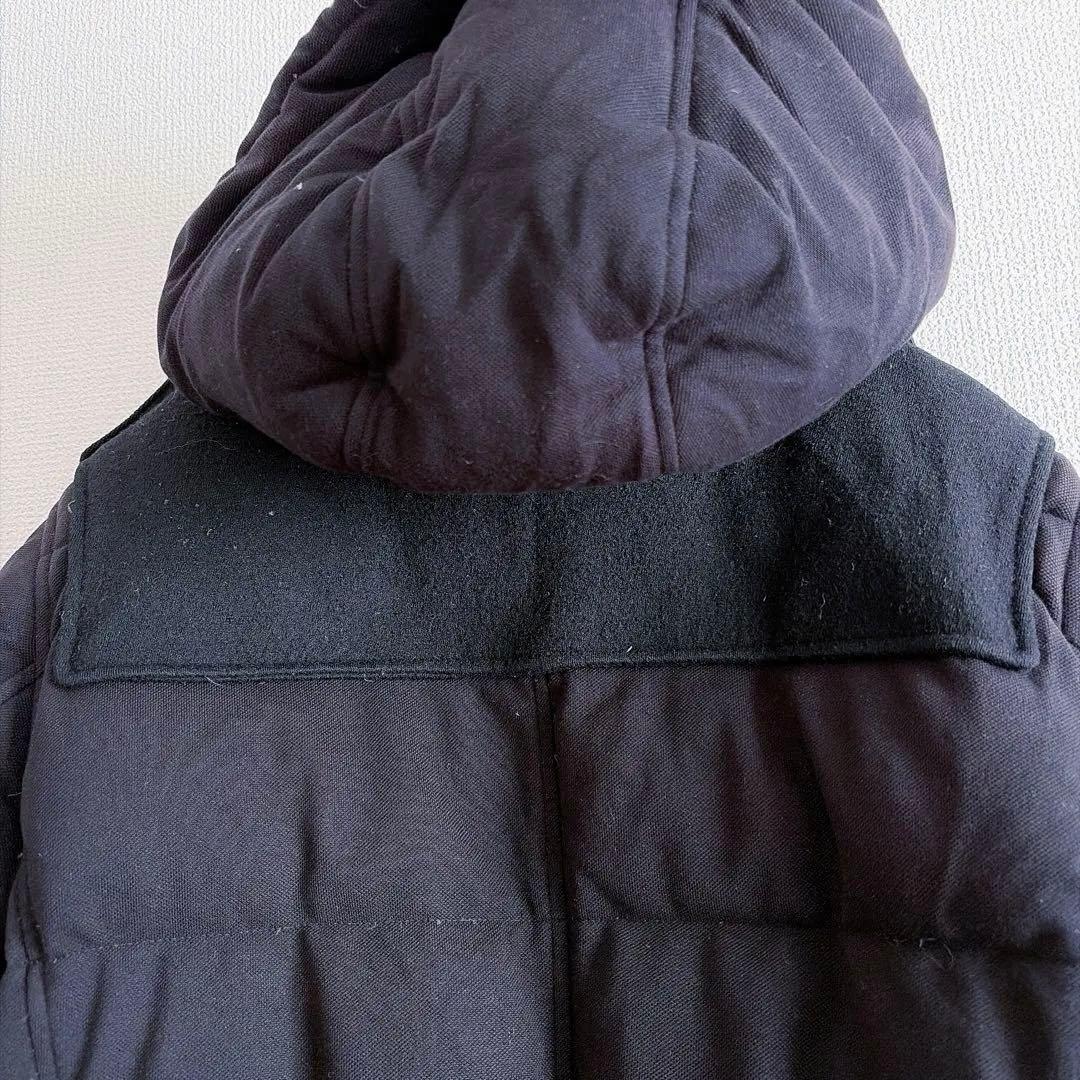 フレッドペリー　ダウンジャケット　ブルゾン　アウター　上着　フード付き　黒　S