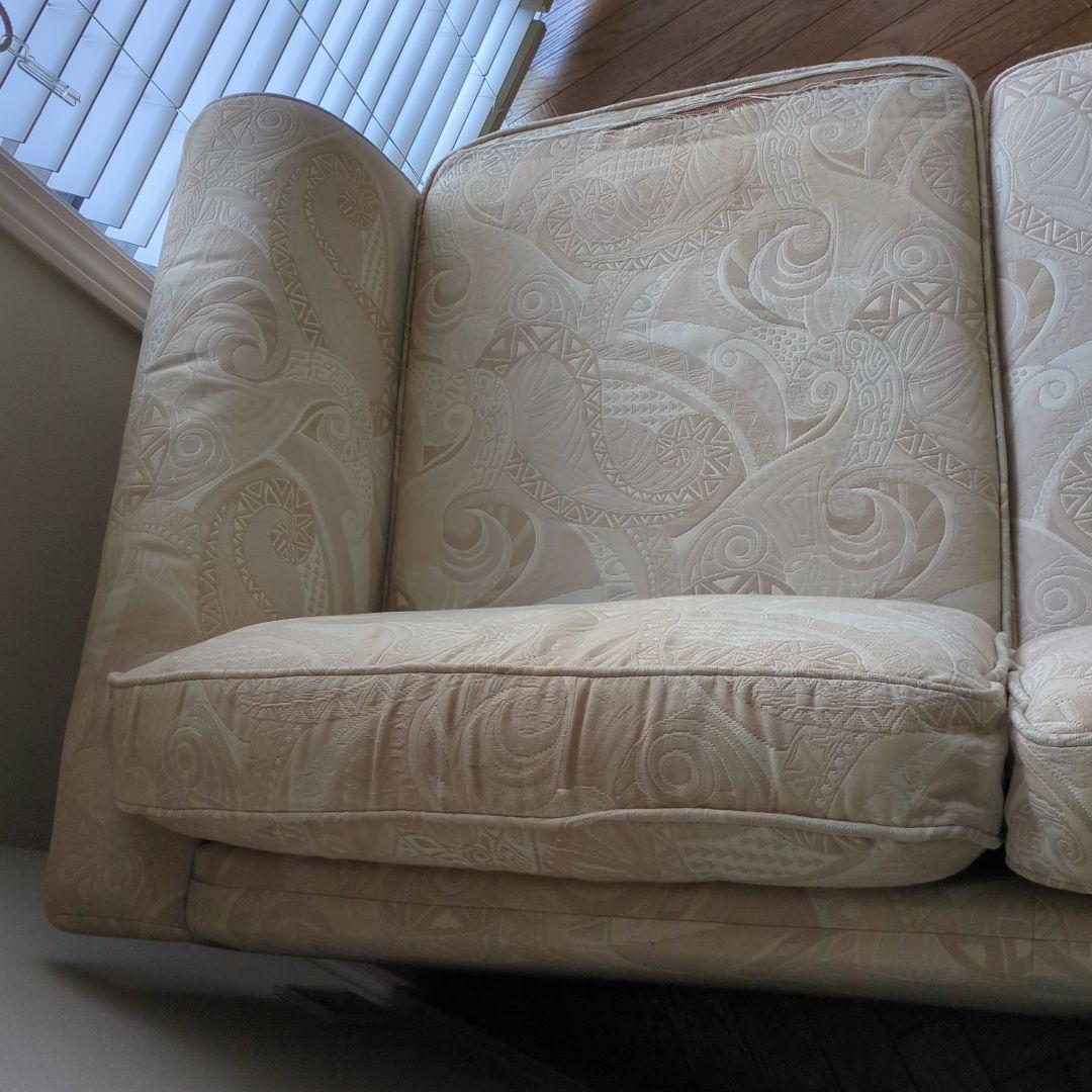 domani カリモク ソファ　三人掛けソファ　ドマーニ ソファー 白 ホワイト