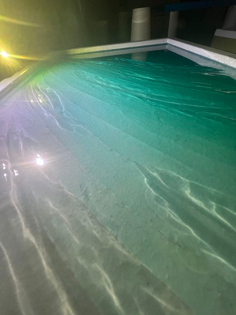 【レジンアート】特大パネル／モルディブ／60cm × 30cm ／波紋アート