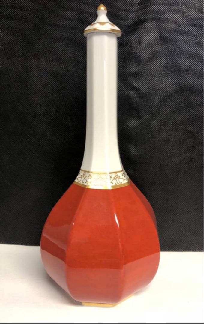 マイセン　柿右衛門様式　蓋付八角瓶