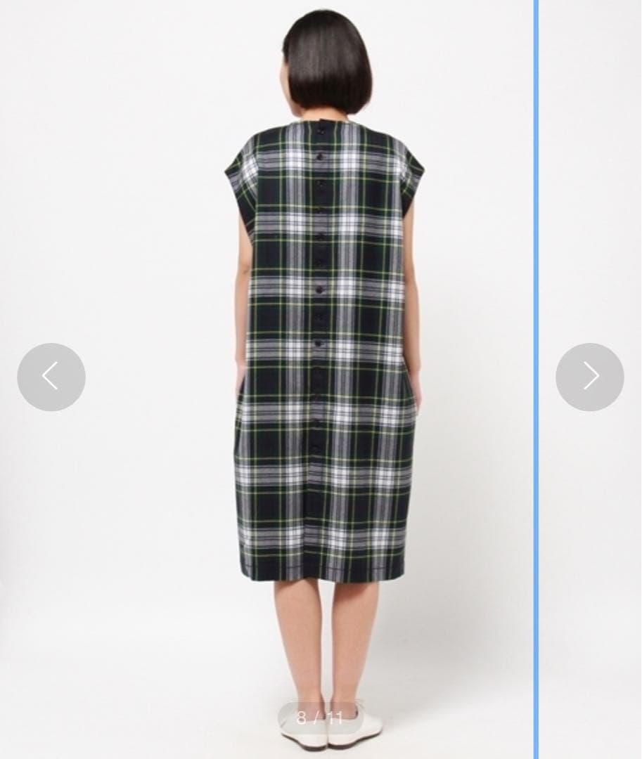 homspun タータンチェック柄ノースリーブワンピース