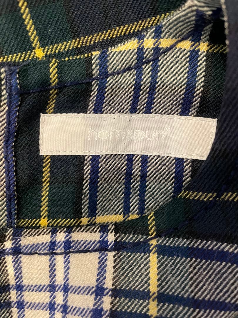 homspun タータンチェック柄ノースリーブワンピース