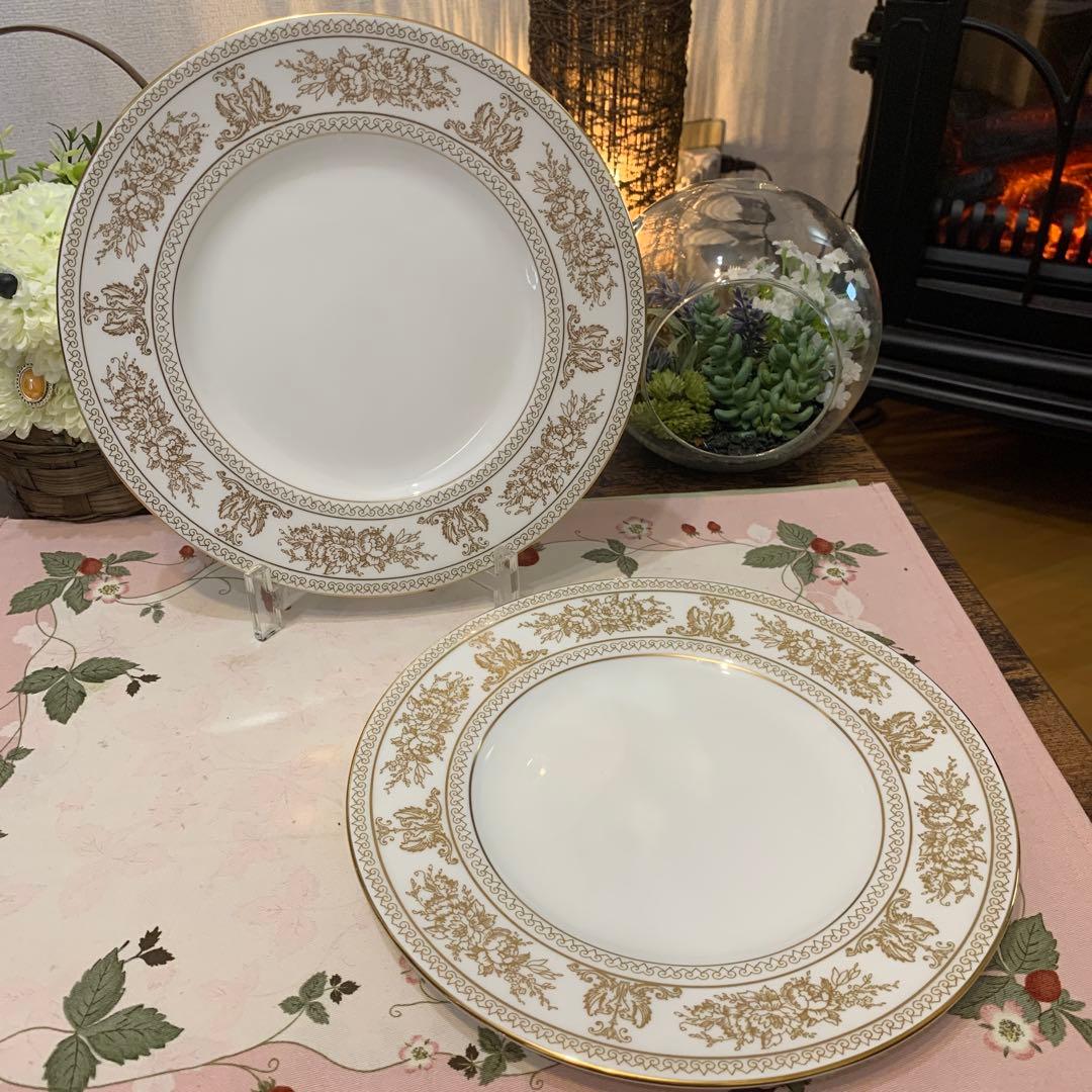 希少　ウェッジウッド ゴールド　コロンビア　22.5cm ディナープレート4枚