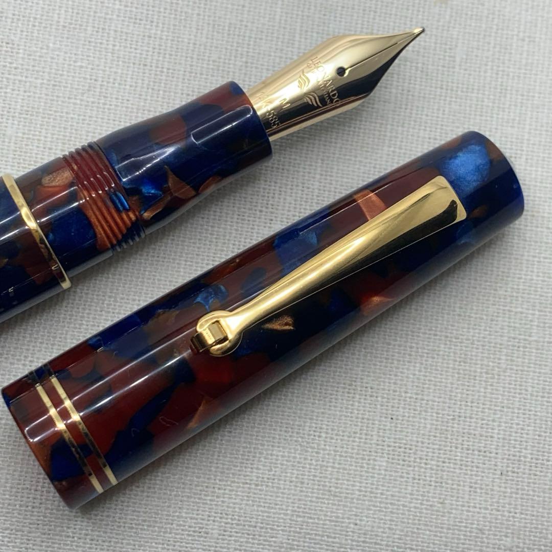 【美品】レオナルド　モーメントゼロ　万年筆　14K M ピエトラマリーナ