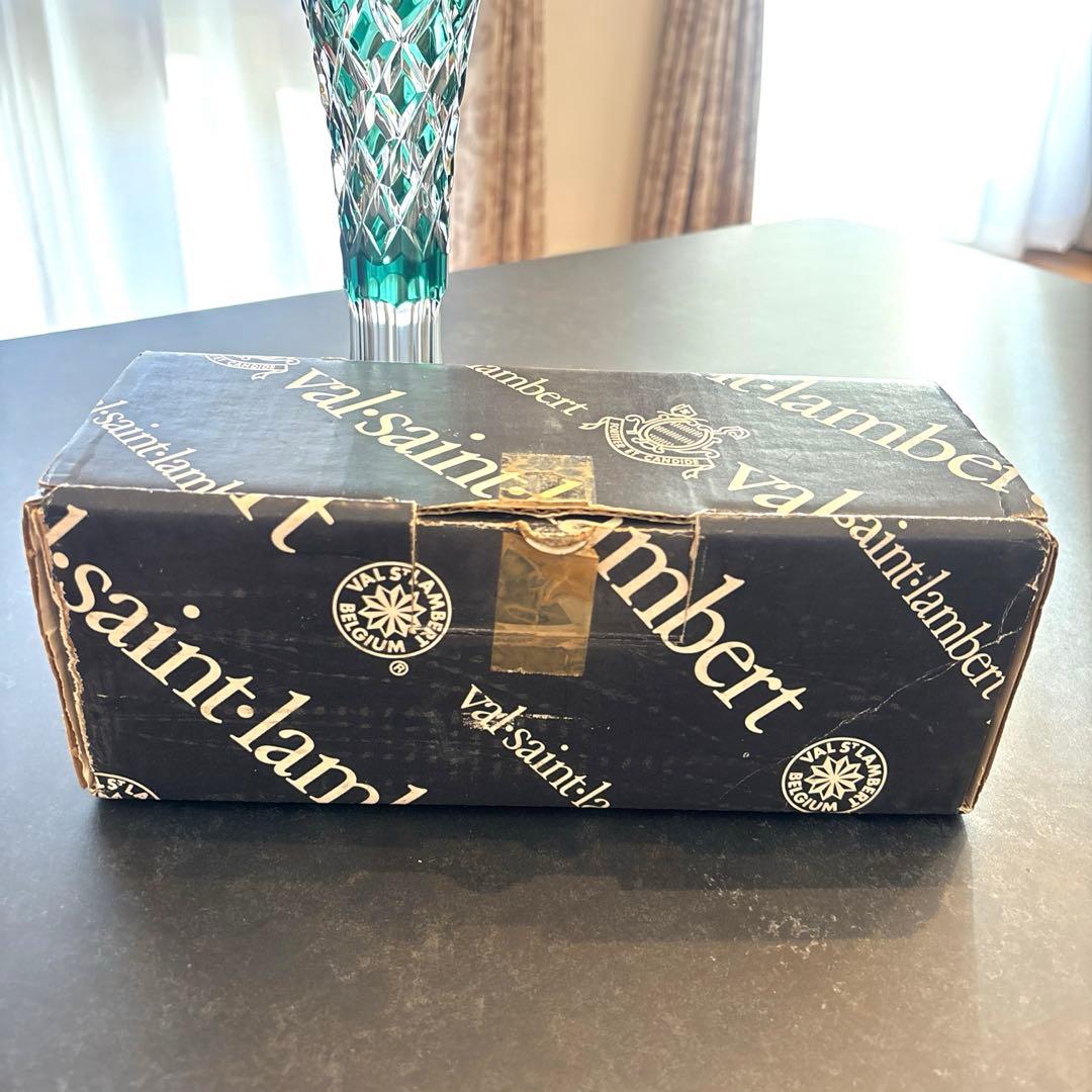 【美品／ヴァルサンランベール】花瓶（Val Saint Lambert）