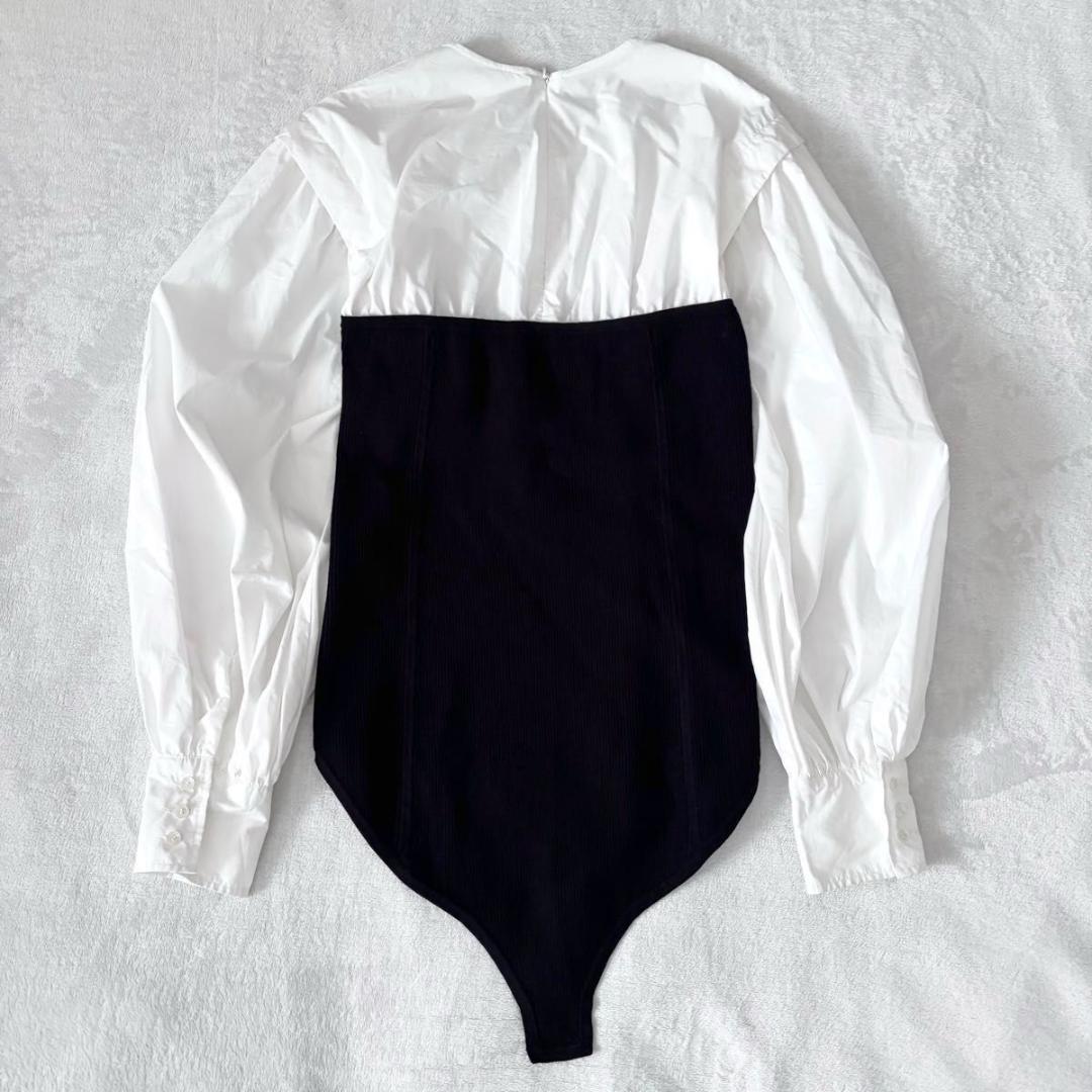 ETRE TOKYO ニットビスチェボリュームスリーブブラウス　ホワイト　エトレ