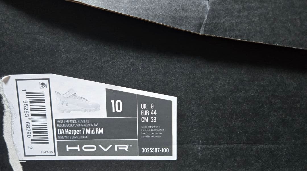 新品 USアンダーアーマー ハーパーモデル ポイントスパイク 28cm