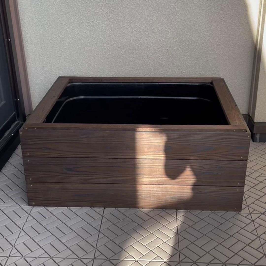 ビオトープ木枠　120L容器セット