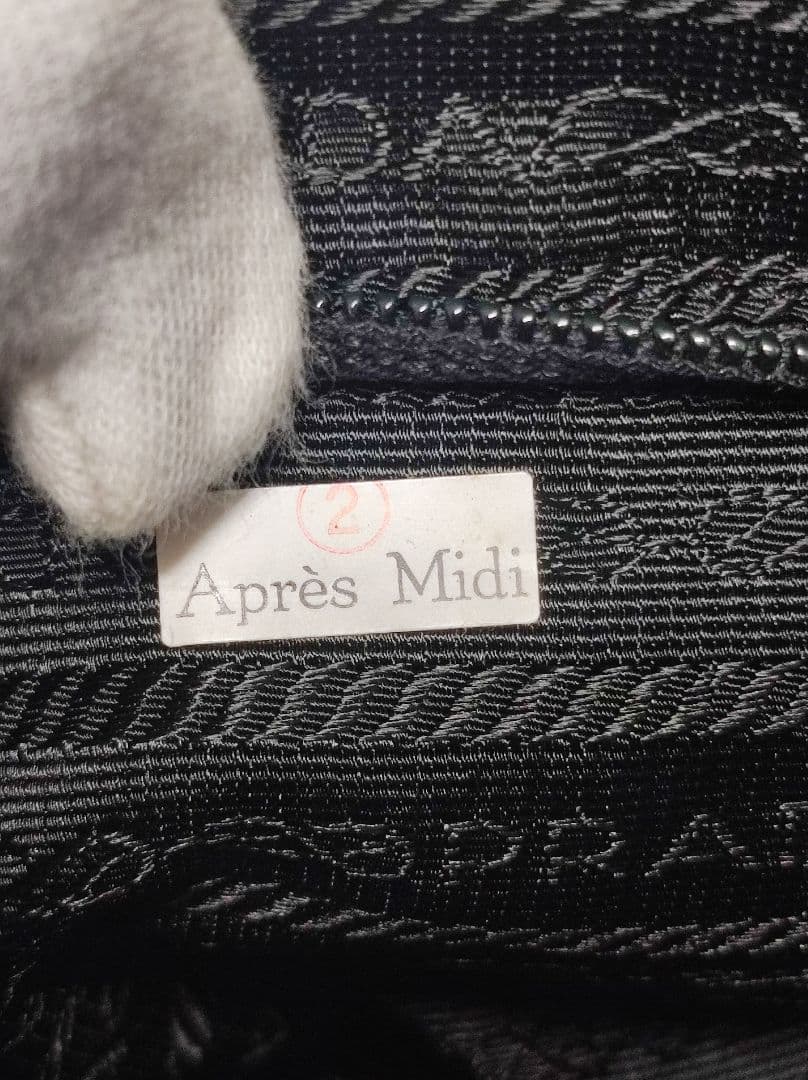 美品 PRADA Tessuto Catena ブラックハンドバッグ