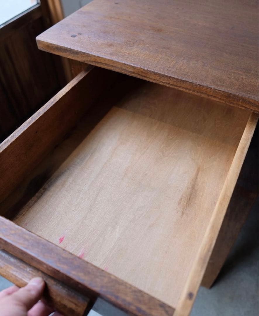 vincent 木製デスク 昭和レトロ 古道具 両袖机