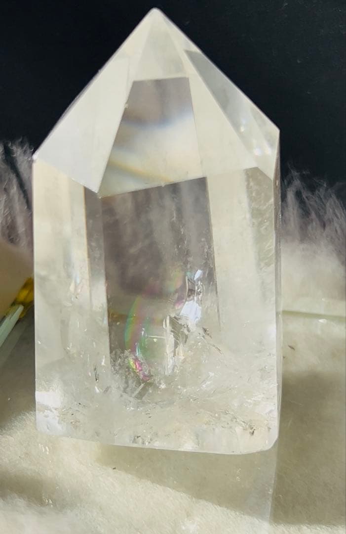 水晶　エンジェルラダー　ブルーラダー　クリアクォーツ　虹いり　水晶タワー