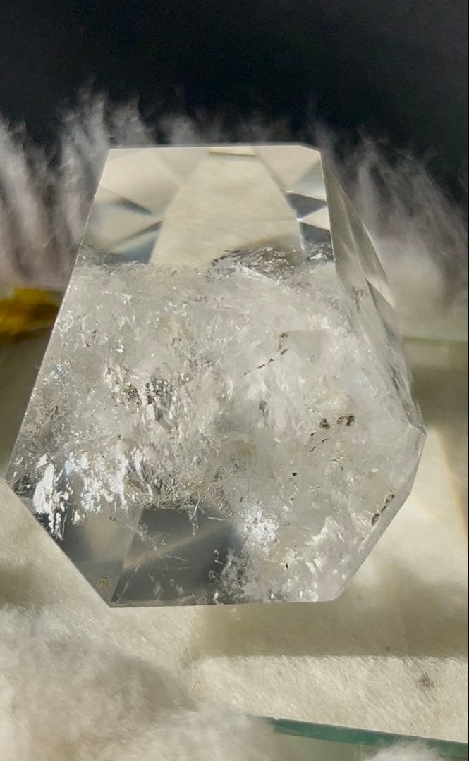 水晶　エンジェルラダー　ブルーラダー　クリアクォーツ　虹いり　水晶タワー