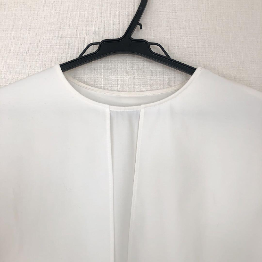 美品！LOHEN ケープブラウス　ホワイト 長袖 シャツ　ローヘン